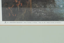 Load image into Gallery viewer, Pair of Nova Lux Firenze Prints After Bernardo Bellotto – Ponte Vecchio &amp; Piazza della Signoria – Framed Italian Art Reproductions
