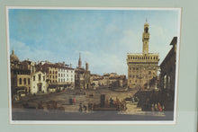 Load image into Gallery viewer, Pair of Nova Lux Firenze Prints After Bernardo Bellotto – Ponte Vecchio &amp; Piazza della Signoria – Framed Italian Art Reproductions
