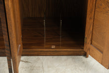 Load image into Gallery viewer, Pair of Mid Century Modern Oak Media Storage Bookcase Cabinets
