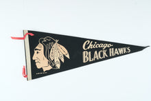 Load image into Gallery viewer, Vintage 1970 Chicago Black Hawks NHL Felt Pennant Hockey 30 Inch
