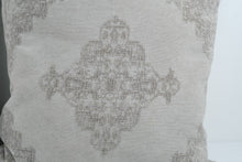Load image into Gallery viewer, Pottery Barn Set of 3 Gray Medallion Velvet Throw Pillows 22 Inch
