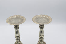 Load image into Gallery viewer, Vintage Rubel Baroque Revival Silver Tone Pillar Candle Holders Pair 1960s
