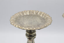 Load image into Gallery viewer, Vintage Rubel Baroque Revival Silver Tone Pillar Candle Holders Pair 1960s
