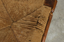 Load image into Gallery viewer, Pair of Antique Rush Seat Ladder Back Dining Chairs with Turned Legs
