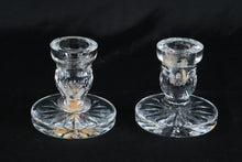 Load image into Gallery viewer, Waterford Crystal Candlesticks Pair Starburst Base 3.5 Inch
