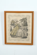 Load image into Gallery viewer, Hand-Colored Godey’s Fashion Print – H40447 (Victorian Ladies Scene #2)
