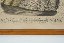 Load image into Gallery viewer, Hand-Colored Godey’s Fashion Print – H40447 (Victorian Ladies Scene #2)

