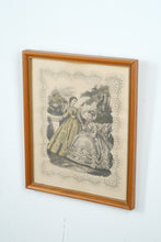 Load image into Gallery viewer, Hand-Colored Godey’s Fashion Print – H40447 (Victorian Ladies Scene #2)
