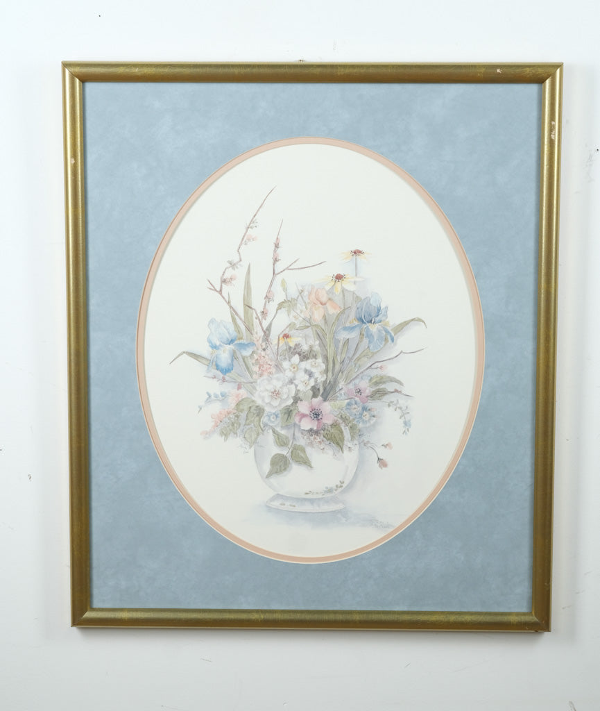 “Pastel Glass” by Mary Vincent Bertrand – Framed Watercolor Print (23.5