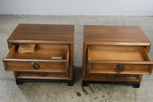 Load image into Gallery viewer, Pair of Vintage Thomasville Pan-Asian Nightstands, 1970
