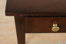 Load image into Gallery viewer, Mahogany Console Table with Three Drawers and Brass Hardware
