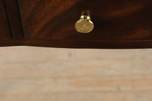 Load image into Gallery viewer, Mahogany Console Table with Three Drawers and Brass Hardware
