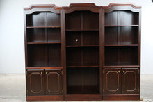 Load image into Gallery viewer, Set of Three Traditional Open Bookcases with Lower Storage Cabinets

