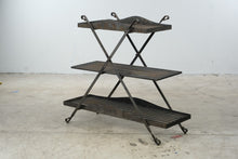 Load image into Gallery viewer, Ornate Iron 3 Tier Plant Stand Folding Garden Display Shelf 43 Inch
