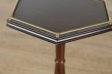 Load image into Gallery viewer, Bombay Company Octagonal Pedestal Table with Gold Gallery – 30” Tall
