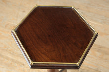 Load image into Gallery viewer, Bombay Company Octagonal Pedestal Table with Gold Gallery – 30” Tall
