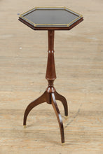 Load image into Gallery viewer, Bombay Company Octagonal Pedestal Table with Gold Gallery – 30” Tall
