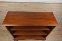 Load image into Gallery viewer, Traditional Cherry Wood Bookcase with Open Shelving and Bracket Feet

