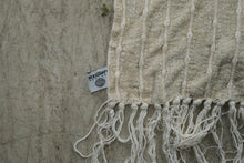 Load image into Gallery viewer, Textillery Weavers Rose Cream Chenille Throw Blanket 35 x 66 Fringed
