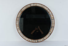 Load image into Gallery viewer, Currey and Company Hyson Round Mirror Natural Horn Sheesham Wood 36 Inch
