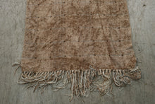Load image into Gallery viewer, Textillery Weavers Rose Brown Chenille Throw Blanket 36 x 69 Fringed Woven
