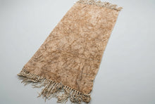 Load image into Gallery viewer, Textillery Weavers Rose Brown Chenille Throw Blanket 36 x 69 Fringed Woven
