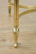 Load image into Gallery viewer, Hollywood Regency Brass Coffee Table with Glass Top and Claw Feet
