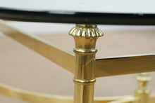 Load image into Gallery viewer, Hollywood Regency Brass Coffee Table with Glass Top and Claw Feet
