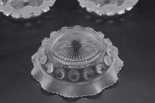 Load image into Gallery viewer, Davidson Glass Blackberry Prunt 269 Frosted Berry Bowls Set of 3 1930s
