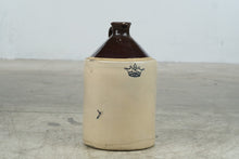 Load image into Gallery viewer, Vintage 3 Gallon Stoneware Jug Brown Glaze Crown Mark Primitive Crock

