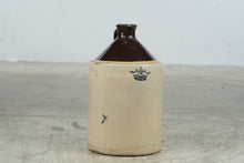 Load image into Gallery viewer, Vintage 3 Gallon Stoneware Jug Brown Glaze Crown Mark Primitive Crock
