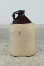 Load image into Gallery viewer, Vintage 3 Gallon Stoneware Jug Brown Glaze Crown Mark Primitive Crock
