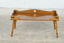 Load image into Gallery viewer, Vintage Traditional Maple Serving Tray Coffee Table with Turned Legs
