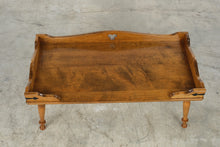 Load image into Gallery viewer, Vintage Traditional Maple Serving Tray Coffee Table with Turned Legs
