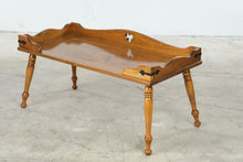 Load image into Gallery viewer, Vintage Traditional Maple Serving Tray Coffee Table with Turned Legs

