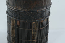 Load image into Gallery viewer, Handwoven Reed Basket Set of Three Rustic Lidded Storage Containers
