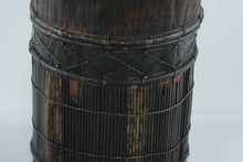 Load image into Gallery viewer, Handwoven Reed Basket Set of Three Rustic Lidded Storage Containers
