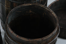 Load image into Gallery viewer, Handwoven Reed Basket Set of Three Rustic Lidded Storage Containers
