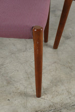 Load image into Gallery viewer, Set of 3 Mid Century Modern Teak Dining Chairs with Upholstered Seats
