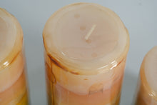 Load image into Gallery viewer, Pier 1 Imports Pineapple Basil Scented Candle Set – Tropical Layered Pillar Candles (Set of 3)
