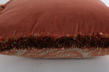 Load image into Gallery viewer, Set of 3 Decorative Throw Pillows 21x21 Down Filled Coral Pattern Velvet Back
