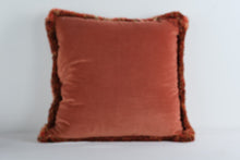 Load image into Gallery viewer, Set of 3 Decorative Throw Pillows 21x21 Down Filled Coral Pattern Velvet Back
