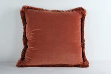Load image into Gallery viewer, Set of 3 Decorative Throw Pillows 21x21 Down Filled Coral Pattern Velvet Back
