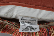 Load image into Gallery viewer, Set of 3 Decorative Throw Pillows 21x21 Down Filled Coral Pattern Velvet Back
