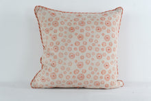 Load image into Gallery viewer, Set of 3 Decorative Throw Pillows 21x21 Down Filled Coral Pattern Velvet Back
