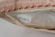 Load image into Gallery viewer, Set of 3 Decorative Throw Pillows 21x21 Down Filled Coral Pattern Velvet Back

