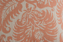 Load image into Gallery viewer, Set of 3 Decorative Throw Pillows 21x21 Down Filled Coral Pattern Velvet Back
