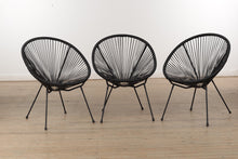 Load image into Gallery viewer, 3 Outdoor Egg Chairs with Woven Seats
