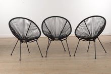 Load image into Gallery viewer, 3 Outdoor Egg Chairs with Woven Seats
