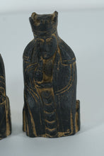 Load image into Gallery viewer, Set of 3 Lewis Chessmen–Style Resin Figures – Medieval King &amp; Bishop Replicas (4" Tall)

